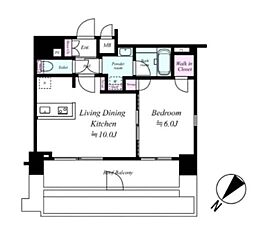 ＬＥＸＥ　ＡＺＥＳＴ赤羽 7階1LDKの間取り
