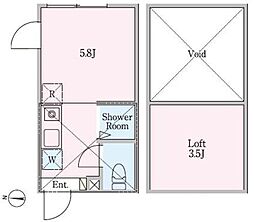Ｇｌａｎｚ町屋I 1階ワンルームの間取り