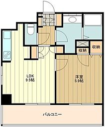 Crest本郷 2階1LDKの間取り