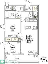 ミレーネ滝野川 2LDKの間取図画像
