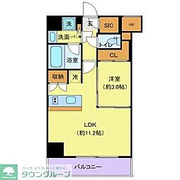 Log板橋区役所前 1LDKの間取図画像