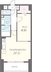 福信館 1LDKの間取図画像