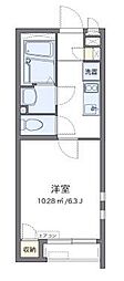 クレイノオカムラハイツ・6 1Kの間取図画像