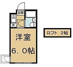 ライブ・コア赤羽 1Kの間取図画像
