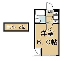 ライブ・コア赤羽 1Kの間取図画像