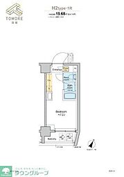 TOMORE田端 ワンルームの間取図画像