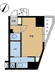 スカイコート後楽園WEST 1Kの間取図画像