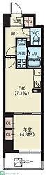スプランディッド西日暮里 1DKの間取図画像