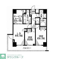 ドゥーエ東十条 2LDKの間取図画像
