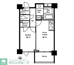 パークキューブ本郷 1DKの間取図画像
