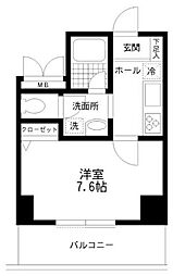 フルグラール池袋 1Kの間取図画像