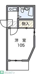 レオパレストサ 1Kの間取図画像