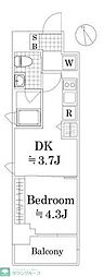 ザ・レジデンス・オブ・トーキョー N15 1DKの間取図画像
