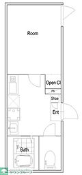 Flower Garden日暮里 1Kの間取図画像