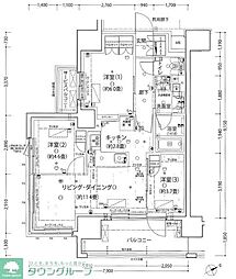 シャリエ椎名町 3LDKの間取図画像