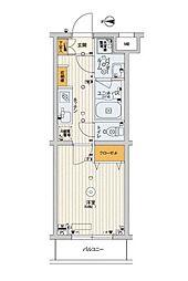 スカイコートプレイス千川 1Kの間取図画像