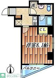 パークサイド西巣鴨 1Kの間取図画像