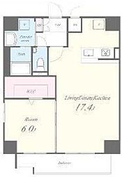 COMFORTRESIDENCENIPPORI 1LDKの間取図画像
