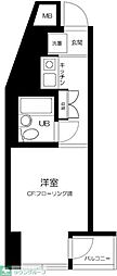 スカイコート田端 ワンルームの間取図画像