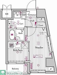 ガラ・ステージ南大塚 1Kの間取図画像