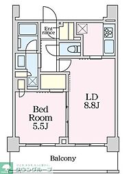 プライムメゾン浅草橋 1LDKの間取図画像