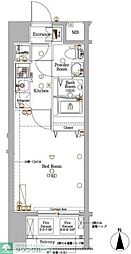 AXAS文京関口 1Kの間取図画像