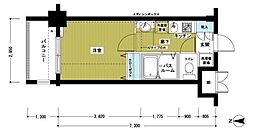 エルミタージュ池袋 1Kの間取図画像