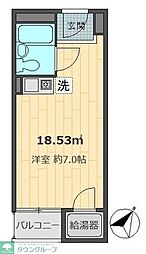 シャルマン文京千駄木 ワンルームの間取図画像