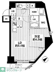 ハーモニーレジデンス上野の杜 1LDKの間取図画像