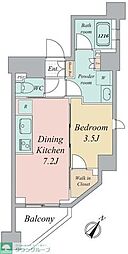 グランカーサ曳舟 1DKの間取図画像