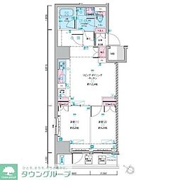 ジェノヴィア浅草4スカイガーデン 2LDKの間取図画像