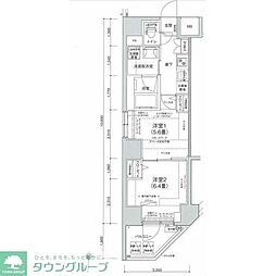 ルフレプレミアム押上ノルド 2Kの間取図画像