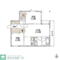 gluck haus 2LDKの間取図画像