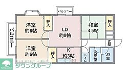 コートグランディア一ツ家 3LDKの間取図画像