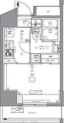 ユリカロゼAZ亀有NorthTower 1Kの間取図画像