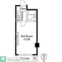 エクセル8th 1Kの間取図画像