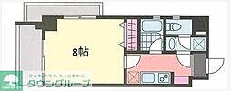 ポルト悠悠 1Kの間取図画像