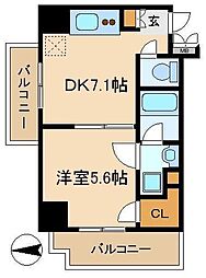 ParkAxis元浅草STAGE 1DKの間取図画像