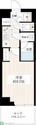 MAXIV北千住 1Kの間取図画像