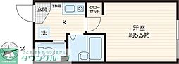 Sincrease柴又 ワンルームの間取図画像