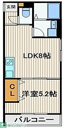 VillaCosta 1LDKの間取図画像