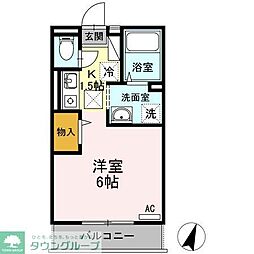 ジュネス西新井1 1Kの間取図画像