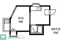 ハイツカワシマ 1Kの間取図画像