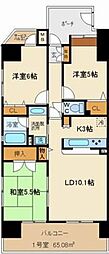 グランカーサ新小岩 3LDKの間取図画像