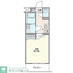 葛飾区奥戸2丁目マンション 1Kの間取図画像