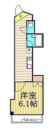 シャンドール青戸 1Kの間取図画像