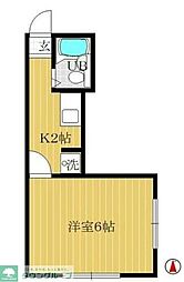 ファーストコート関原 1Kの間取図画像