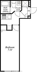 金町BA1 1Kの間取図画像