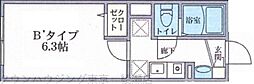 リーリオ堀切 1Kの間取図画像
