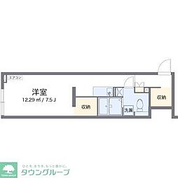 アルク中川コート ワンルームの間取図画像